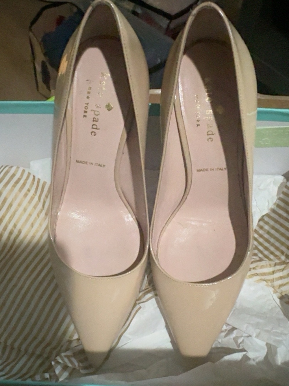 Kate Spade Vivian Powder Patent Leather Pumps Size 5